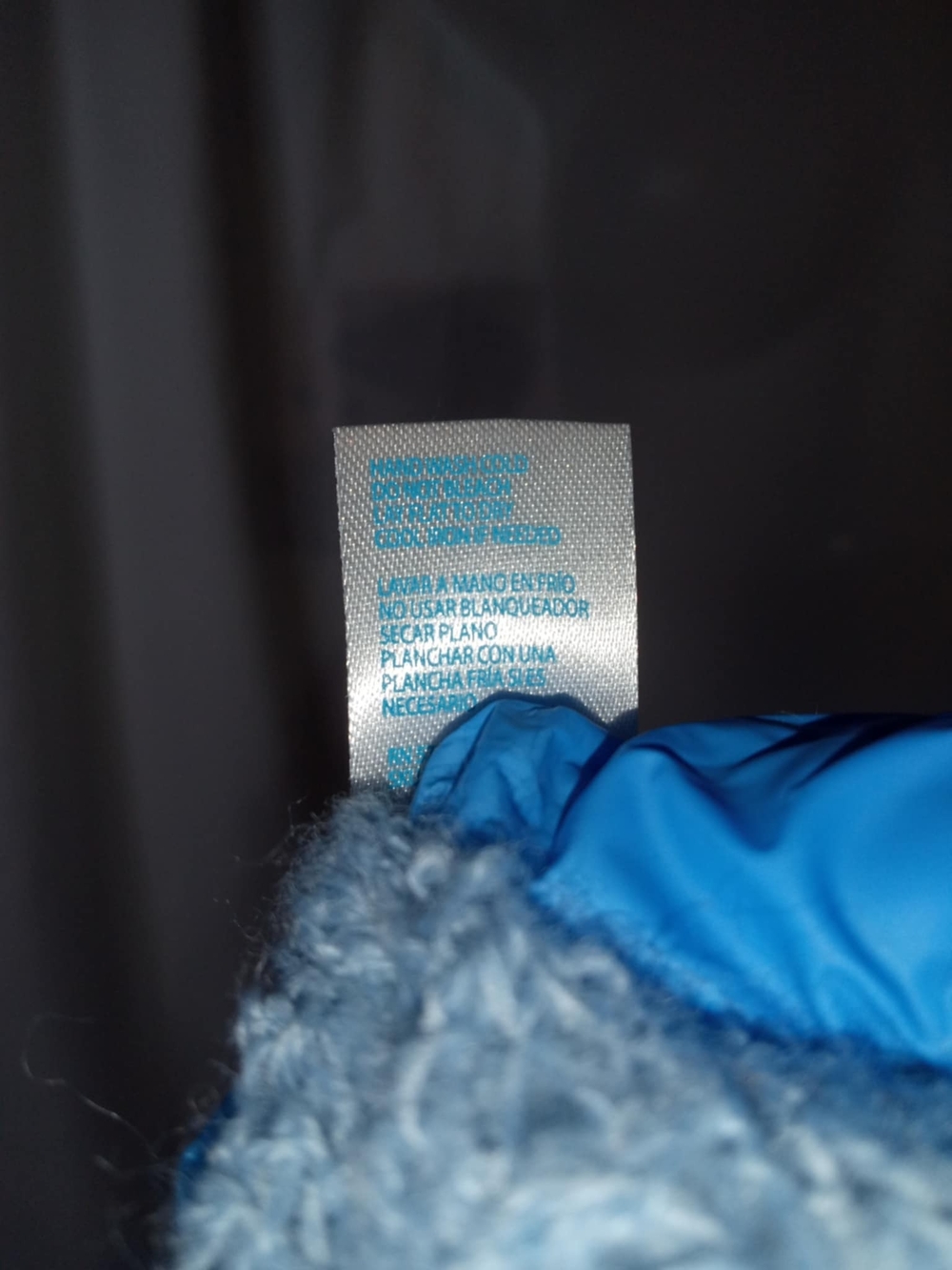 Just Me Light Blue Open-Knit Fringe Poncho Coastal One Size Flowy Fairy Momcore - Picture 4 of 4